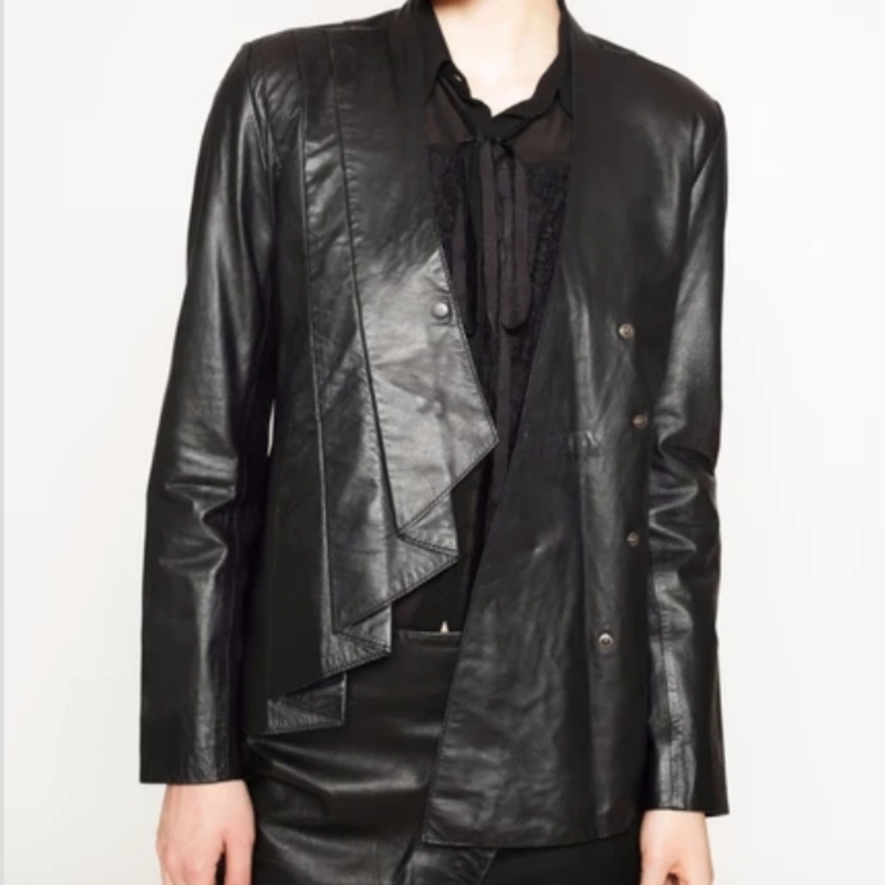 NWOT T.Tandon Chic Leather Jacket